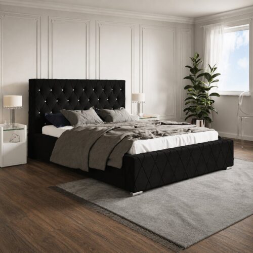 Superior Model 4 Polstret Sengeramme Med Opbevaring Fra CozyQuilt Sleep | Håndlaves i Møbelstof, Fløjl, Velour & Læder hos uniquebeds, home & living - Billede 5