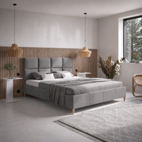 Lux Model 1 Polstret Sengeramme Fra CozyQuilt Sleep | Håndlaves i Møbelstof, Fløjl, Velour & Læder hos uniquebeds, home & living - Billede 3