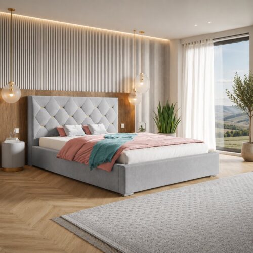 Superior Model 17 Polstret Sengeramme Med Opbevaring Fra CozyQuilt Sleep | Håndlaves i Møbelstof, Fløjl, Velour & Læder hos uniquebeds, home & living - Billede 3